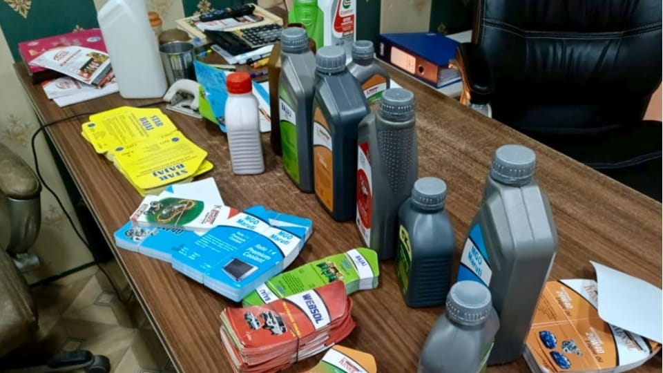 Counterfeit engine oil manufacturing racket was busted in Zirakpu
