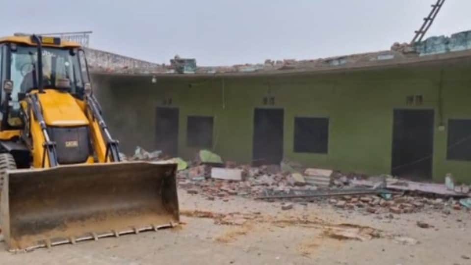 mosque and madrasa were demolished with a bulldozer In Sambhal vacant land given on lease to needy people