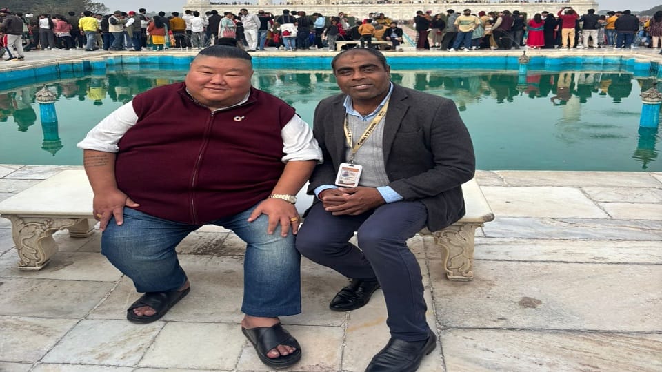 Nagaland minister Temjen Imna Along visited at Taj Mahal