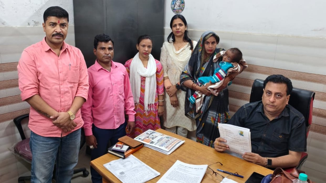 child suffering from hydrocephalus received free treatment under the National Child Health Programme