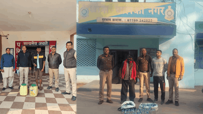 653 liters of illegal liquor seized Police action in Korba