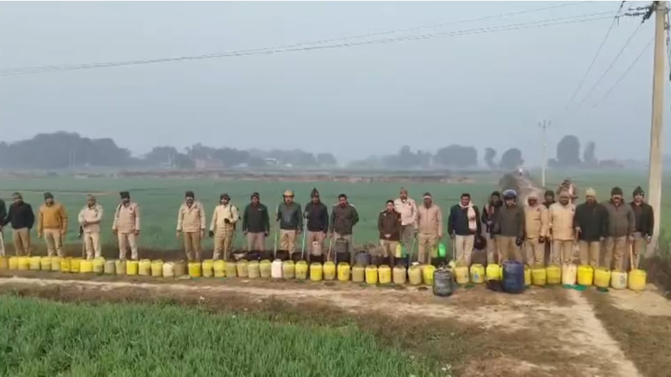 Fatehpur: Raids on illicit liquor dens, 12 stills destroyed, FIR registered against eight people