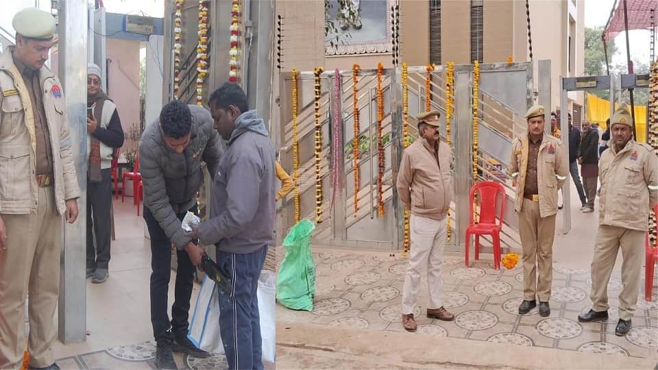 केशवधाम में पुख्ता सुरक्षा व्यवस्था।