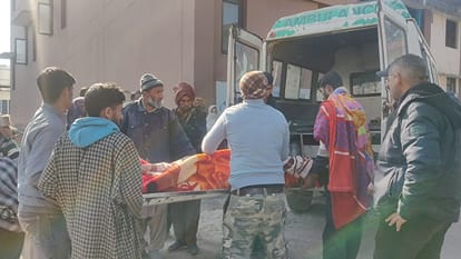 The blood-soaked body of a woman was found in Jandrola village; her family has accused her husband of the murd