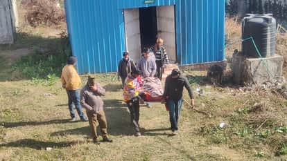 The blood-soaked body of a woman was found in Jandrola village; her family has accused her husband of the murd