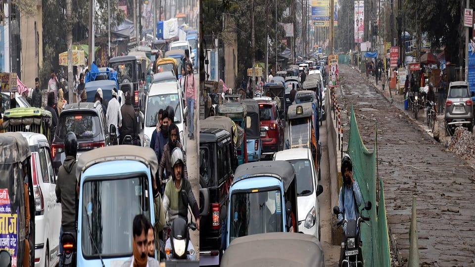 Traffic system collapses in Aligarh city