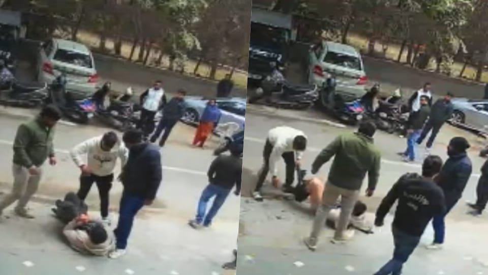 A father and son were brutally beaten in Delhi's Laxmi Nagar area