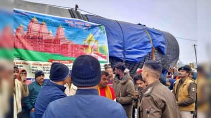 Transporting world's largest Shivling weighing 210 metric tons across Dumaria Ghat bridge is a major challenge