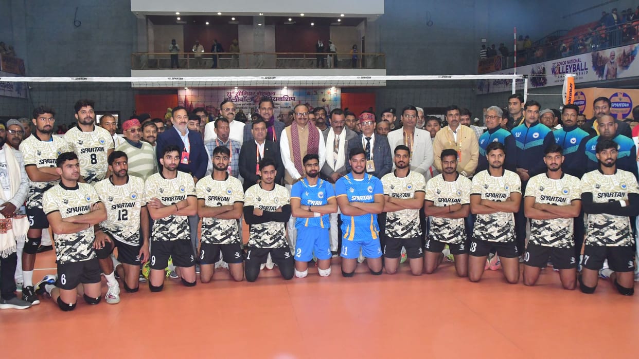 National Volleyball tournament longest match lasting one and half hours played between MP and Bihar