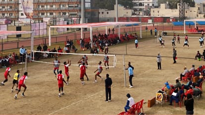National Volleyball tournament longest match lasting one and half hours played between MP and Bihar