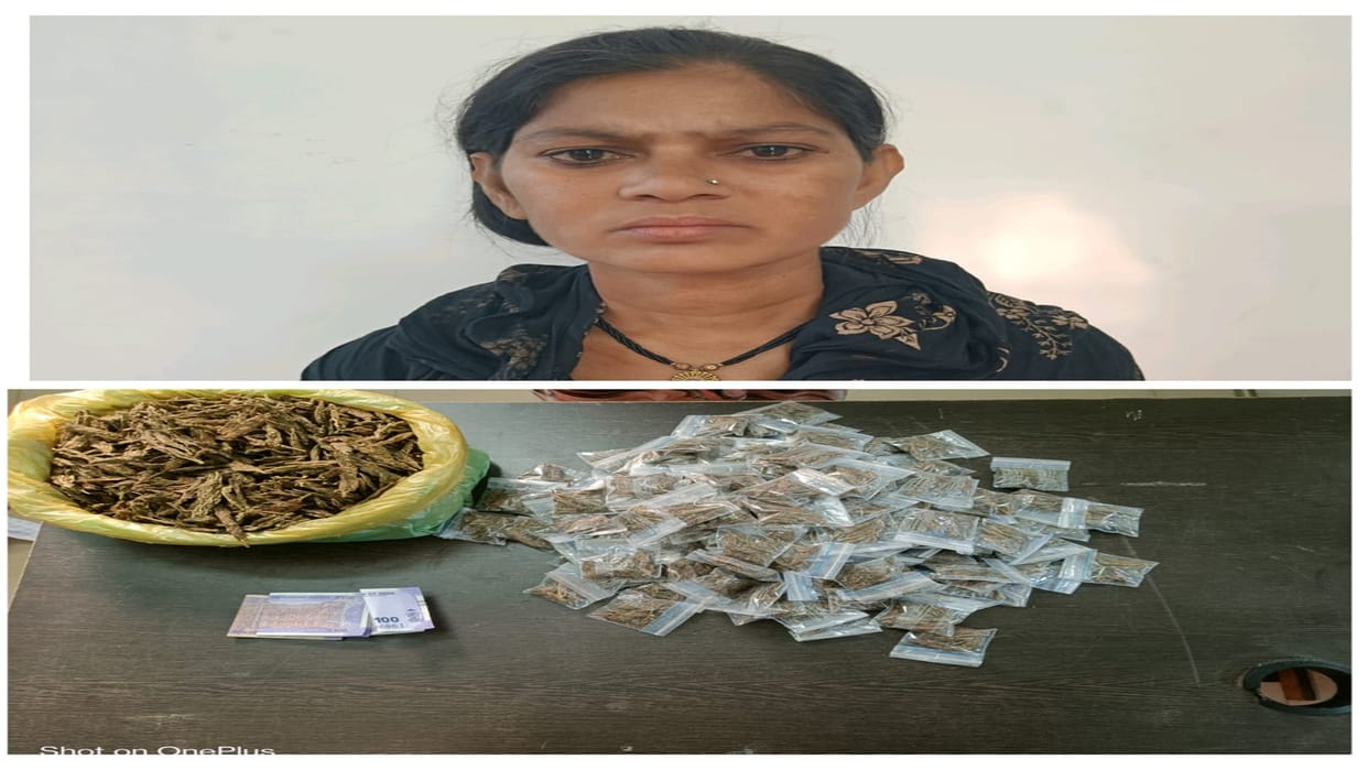 Ganja smuggling exposed in New Rajendra Nagar, female accused arrested