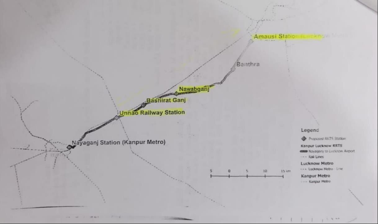 Preparations underway to run a rapid train between Lucknow and Kanpur 67 km track will be built in Unnao