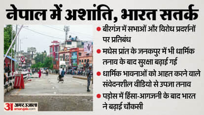 Nepal Unrest Tension in Birgunj Updates violence Mosque curfew security heightened India on alert hindi news