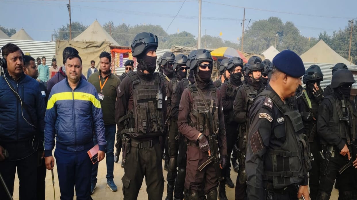 Mock Drill ATS defused the bomb in time at Magh Mela, the exercise was conducted in view of the terrorist