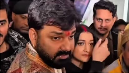 Bhojpuri actor Pawan Singh third marriage rumors began after cake cutting video with a mystery woman Viral