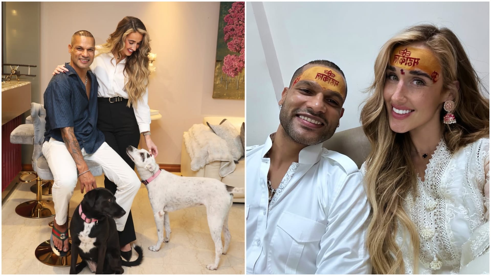 Shikhar Dhawan Shares Sangeet Photos with fiancee Sophie Shine Before Wedding