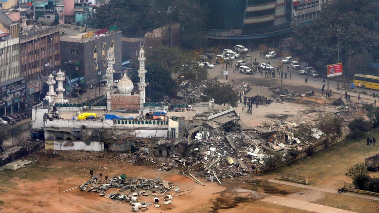 Turkman Gate anti encroachment Drive near mosque Home Minister says stone-pelting on Delhi police unfortunate