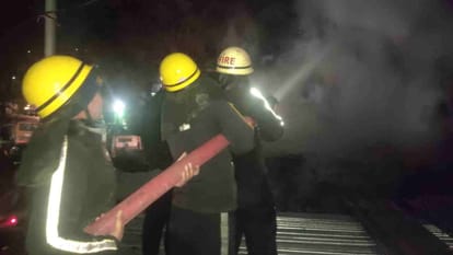 Fire broke out in the plastic pipes at the water supply store of the Water Department Bhatwadi Uttarkashi