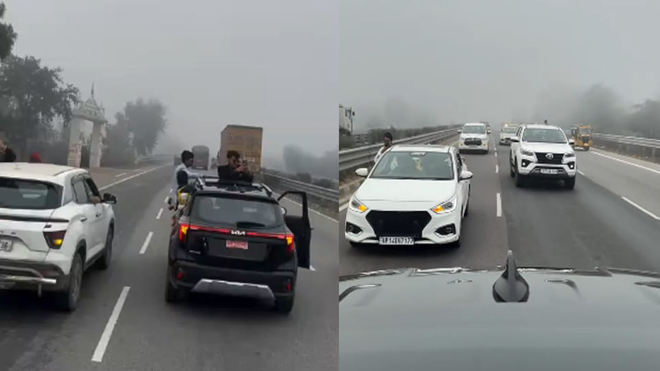 Auraiya: Four vehicles fined Rs 40,000 for performing stunts on Kanpur-Etawah highway