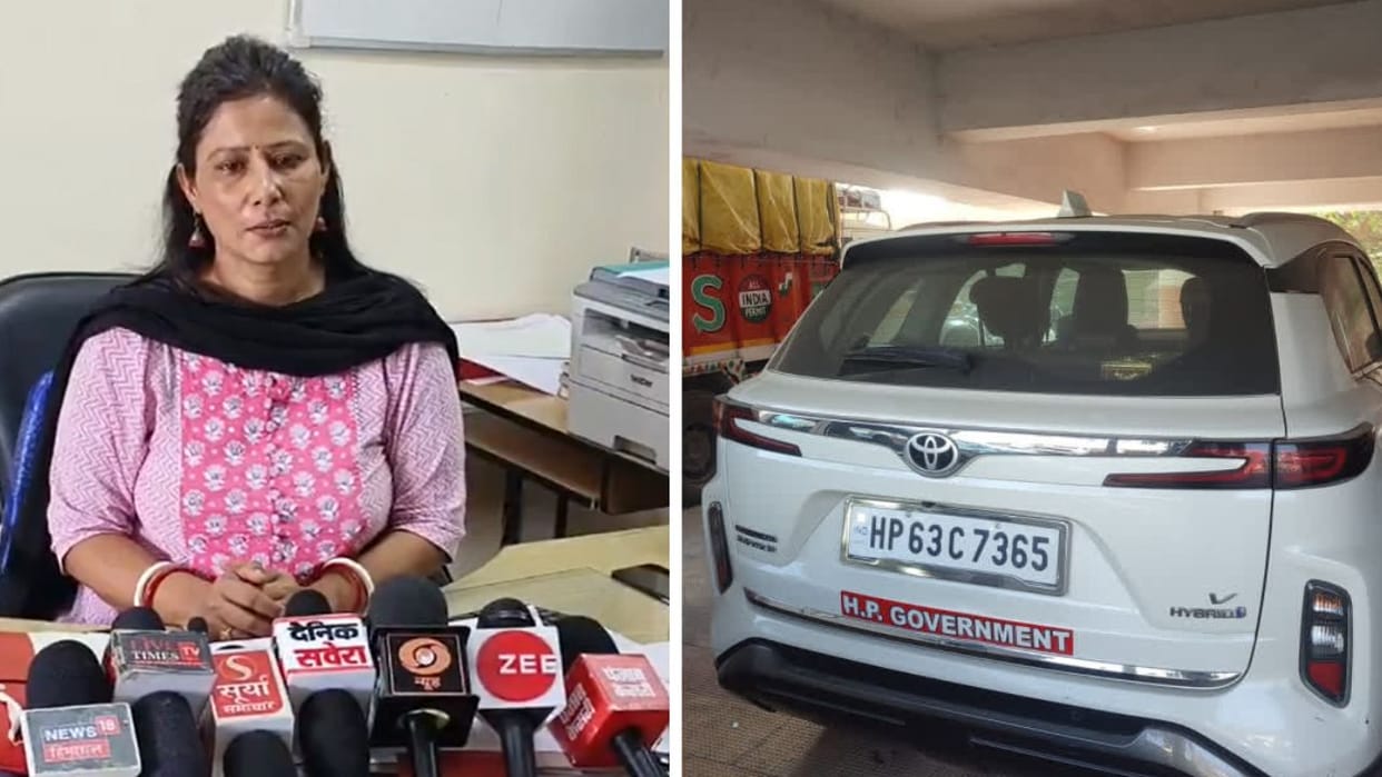 Himachal RTO officer Sona Chandel issued challans for her own scooter and a government vehicle