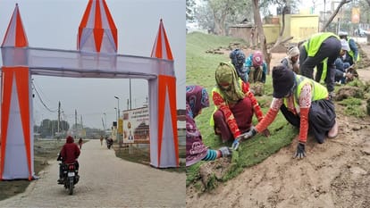 सुदामा कुटी शताब्दी महोत्सव: कुंभ मेला क्षेत्र में चल रहीं भव्य तैयारियां; संघ प्रमुख और CM करेंगे शिरकत Grand preparations are underway at Sudama Kuti in Vrindavan in Mathura.