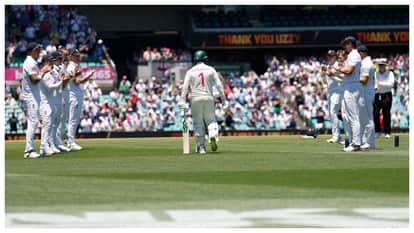 Australian cricketer Usman Khawaja received a guard of honour from the England players during fifth Ashes test