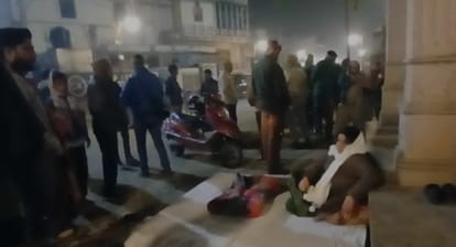 bharatpur bihari ji temple shri krishna charan paduka broken idol protest