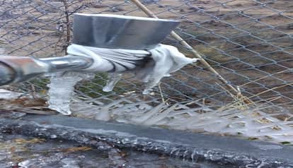 In the Pindar Valley, sub-zero temperatures caused the water in the pipes to freeze