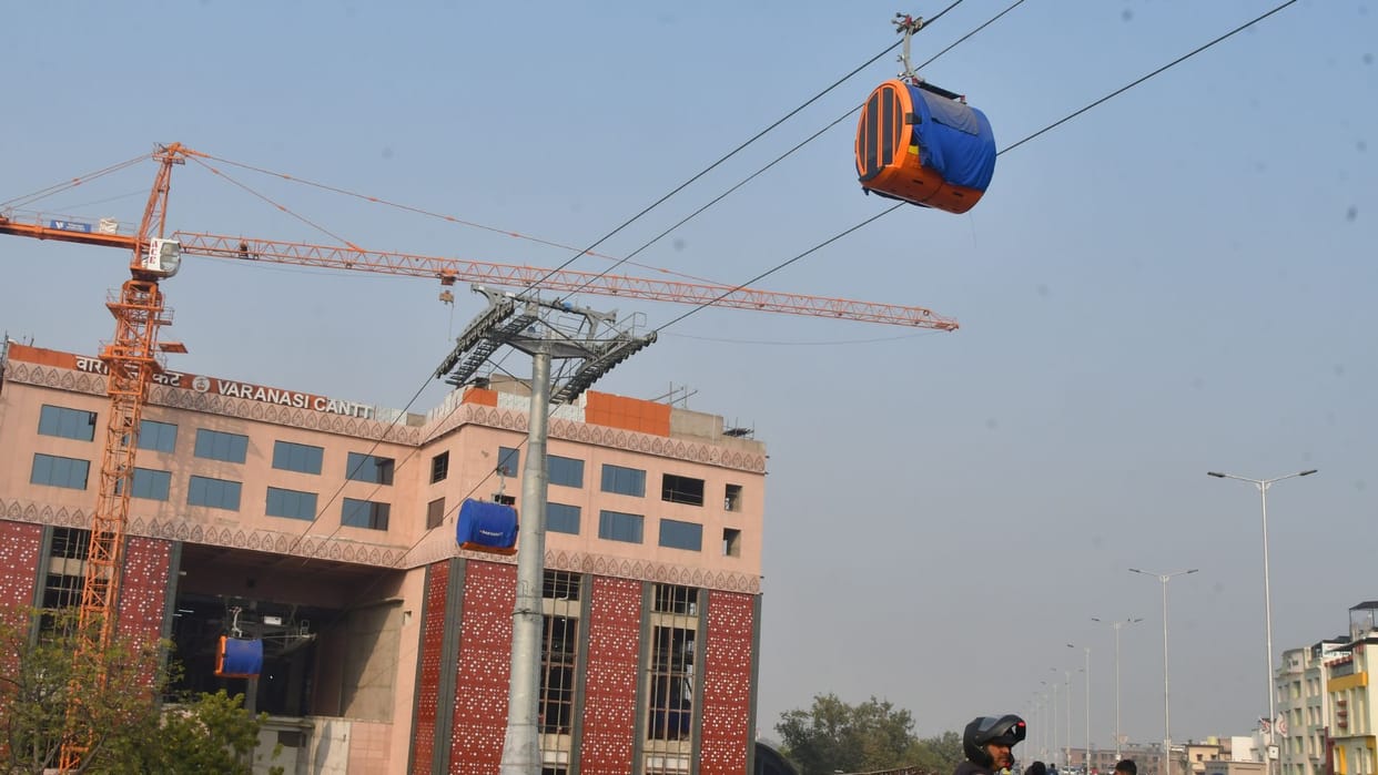 Ropeway trolley speed will slow down in strong winds in Varanasi