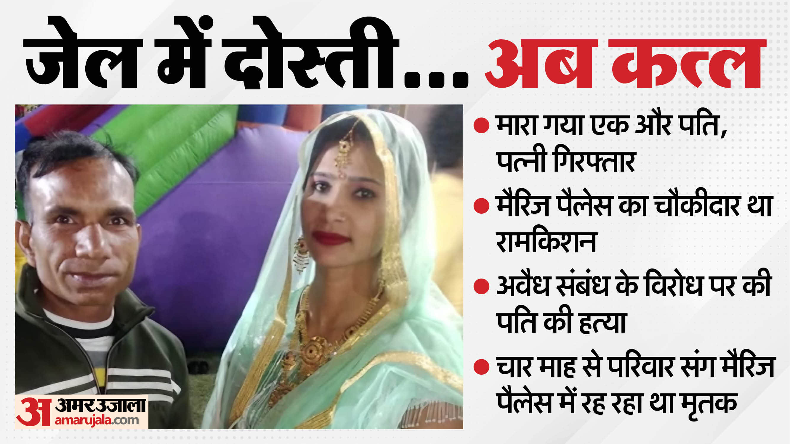 Sonipat Murder wife says Satpal covered mouth with pillow wife killed husband by pressing on his private parts