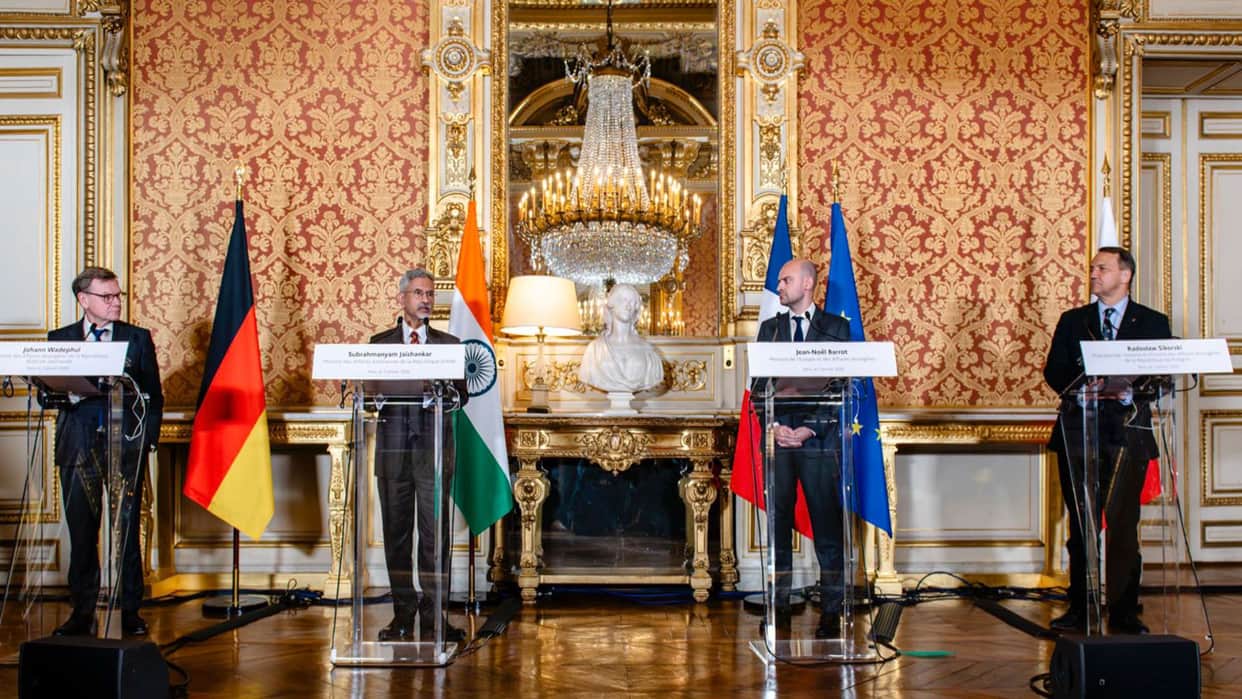 S Jaishankar participated in the first meeting of the Weimar Format in Paris including Ukraine were discussed