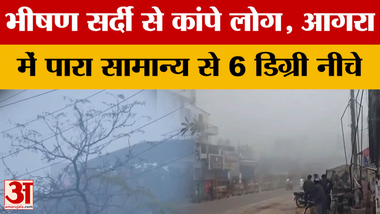 Weather Update: भीषण सर्दी से कांपे लोग, आगरा में पारा सामान्य से 6 डिग्री नीचे