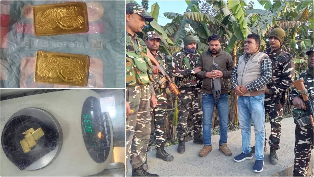 Araria: SSB seizes 32.39 grams of smuggled gold and mobile phones at India-Nepal border; two accused arrested