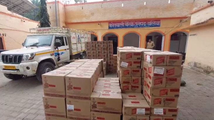 Liquor worth 17 lakh rupees seized at Ballia-Bihar border former MLA alleges police tried to suppress case