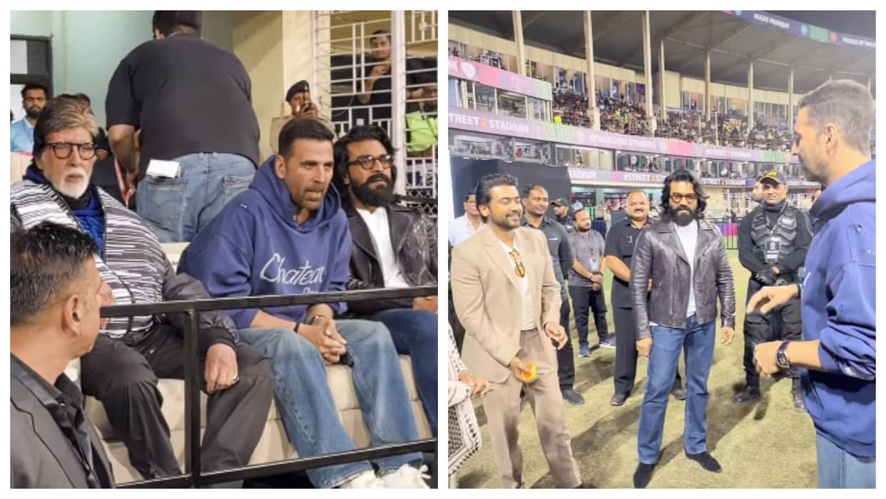 ISPL Ceremony begins today in Surat Ram charan akshay kumar Amitabh Bachchan Surya sachin tendulkar videos