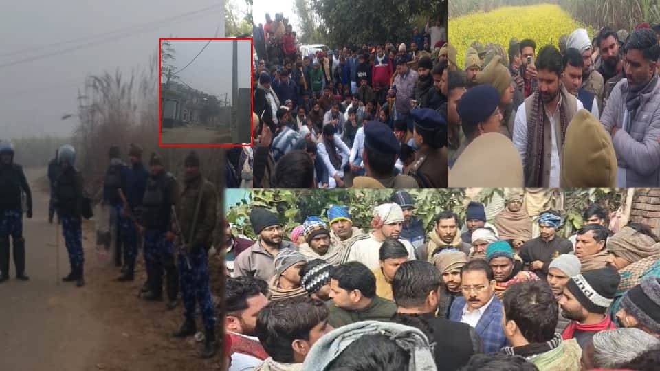 Kapsad Case: SP MLA Atul Pradhan Stopped From Entering Village, Sits on Protest