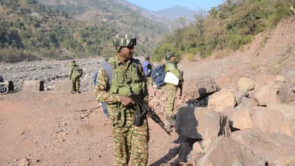 Drones and helicopters were deployed to search for terrorists hiding in Bilawar; the terrorist hideout was des