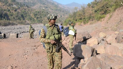 Drones and helicopters were deployed to search for terrorists hiding in Bilawar; the terrorist hideout was des