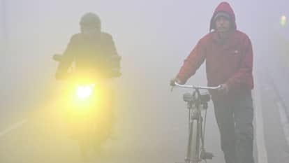 Weather update forecast Extreme cold wave Water sources frozen fog rain alerts issued traffic also affected