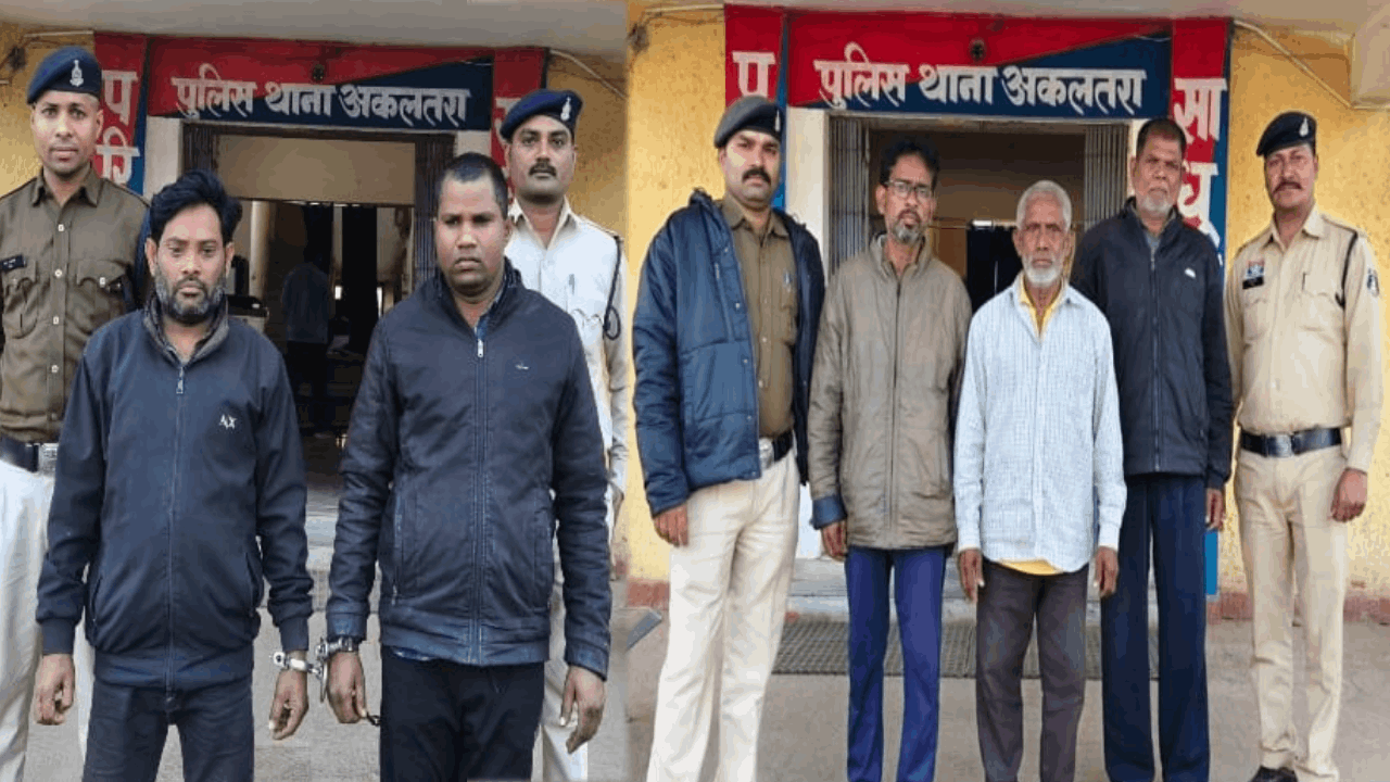 पुलिस की गिरफ्त में आरोपी