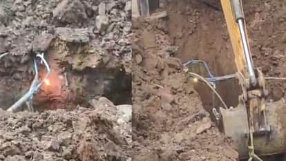 electricity cables and water lines were damaged during laying of pipelines in Agra