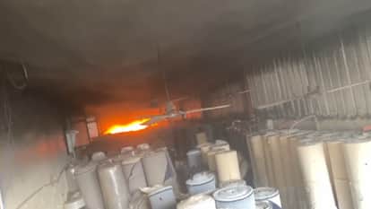 A fire broke out in a jeans factory in the Tronica City industrial area of Ghaziabad
