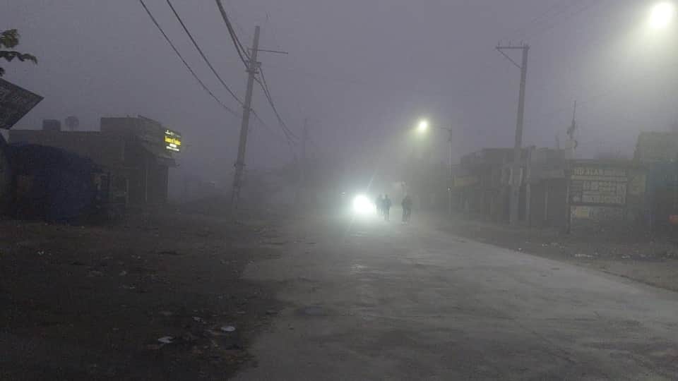 लुधियाना में सुबह धुंध