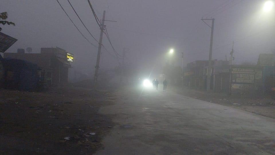 लुधियाना में सुबह धुंध