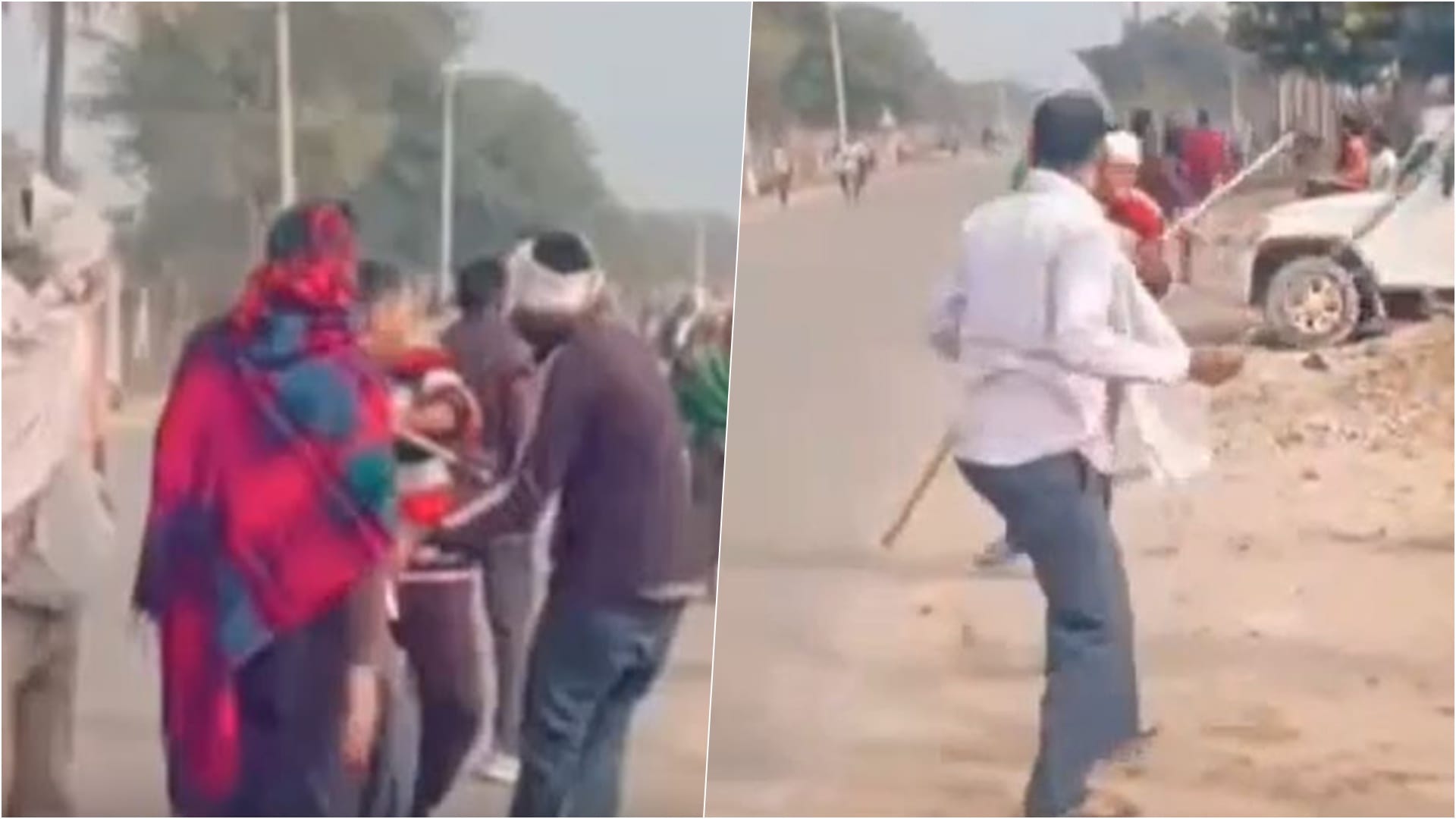 जहाजपुर में निर्माणाधीन पेट्रोल पंप को लेकर लाठी-भाटा जंग