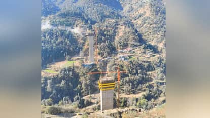 The second part of the Kaithlighat four-lane will be connected to Dhali by August, a 120-meter high cantilever