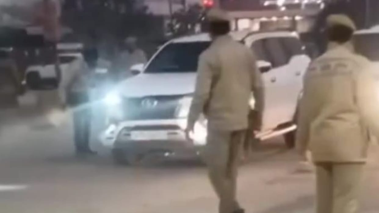 When a black calf came forward the Deputy CM changed his car in bareilly