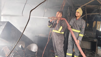 A massive fire broke out in the commercial tax office, destroying years old records.