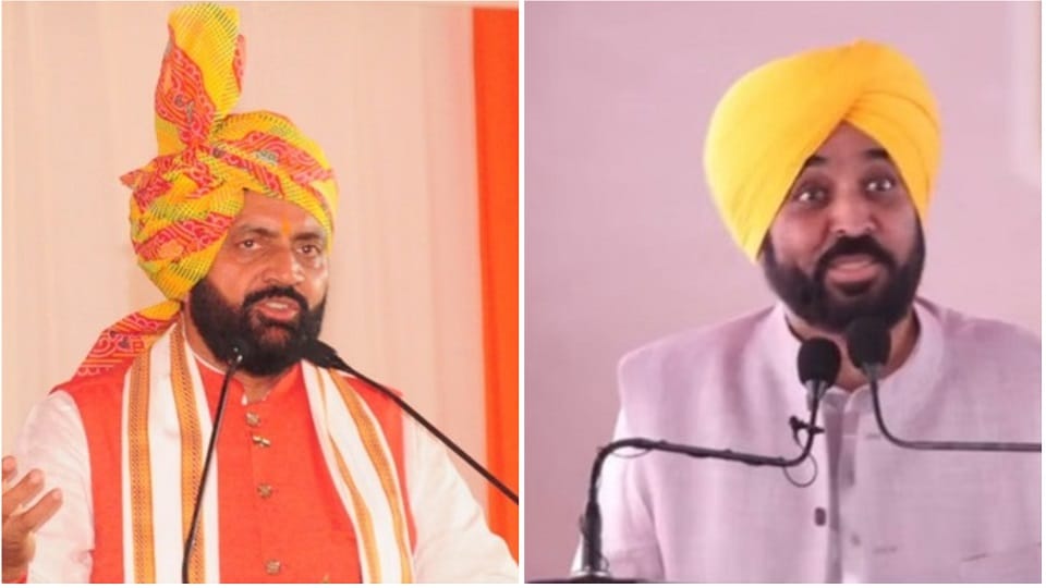 हरियाणा के सीएम सैनी और पंजाब के मुख्यमंत्री भगवंत मान