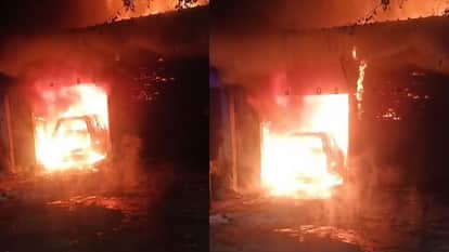 fire broke out in grocery store in agra